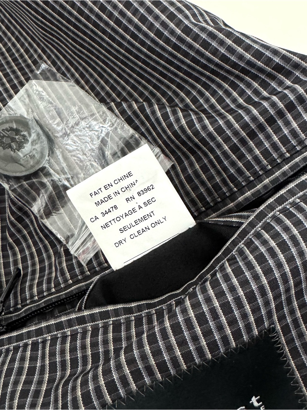 Hörst Düsseldorf Men’s Mac Style Rain Coat In Gray Micro Check - Size M - New - Picture 9 of 9